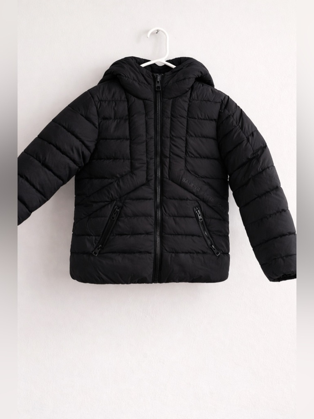Diesel Boys Black Lightweight Puffer Jacket Size 6 Zip Front